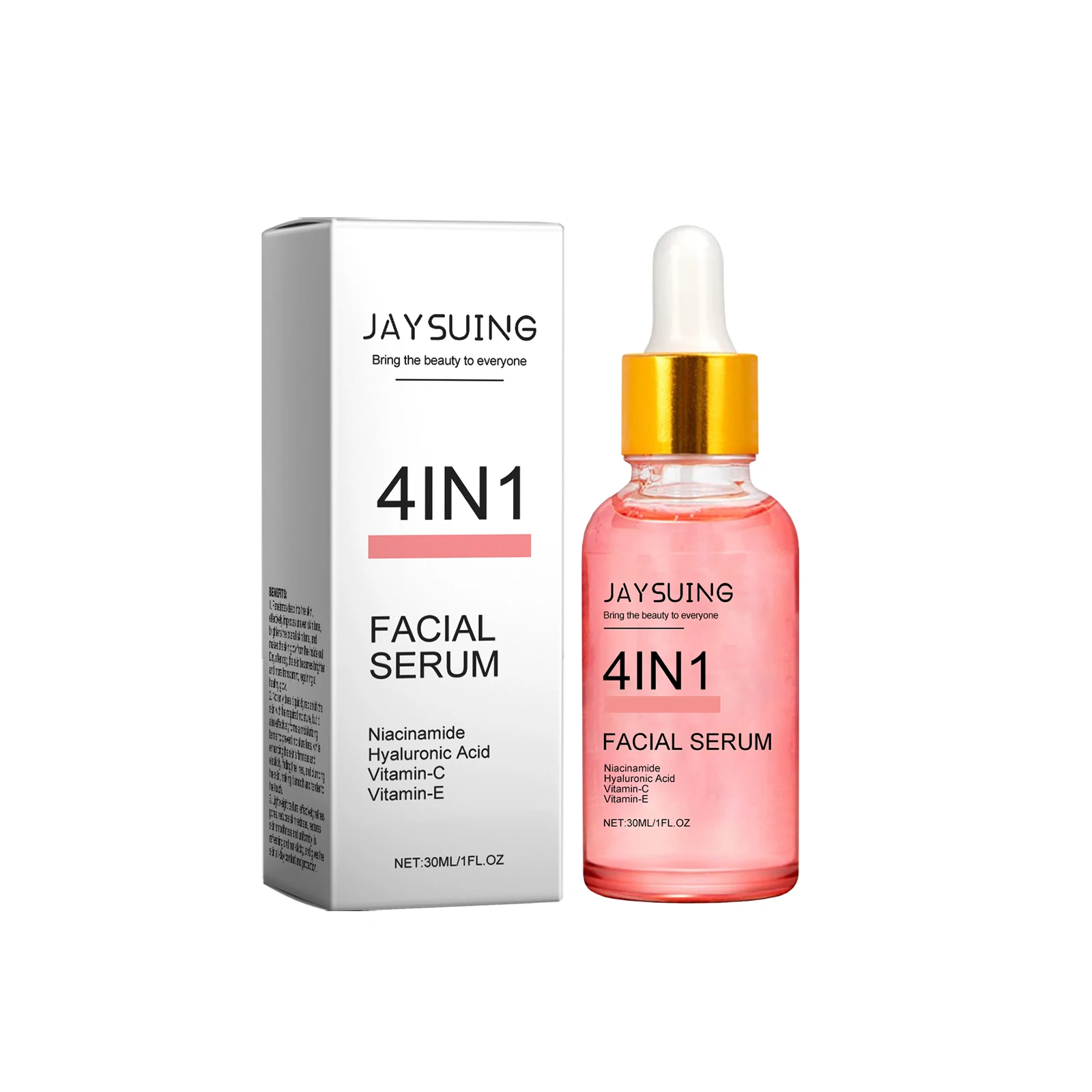 

4-in-1 Brightening Facial Serum with Niacinamide, Hyaluronic Acid, Vitamin C & E – 30ml | Anti-Aging, Hydrating & Glow Booster f
