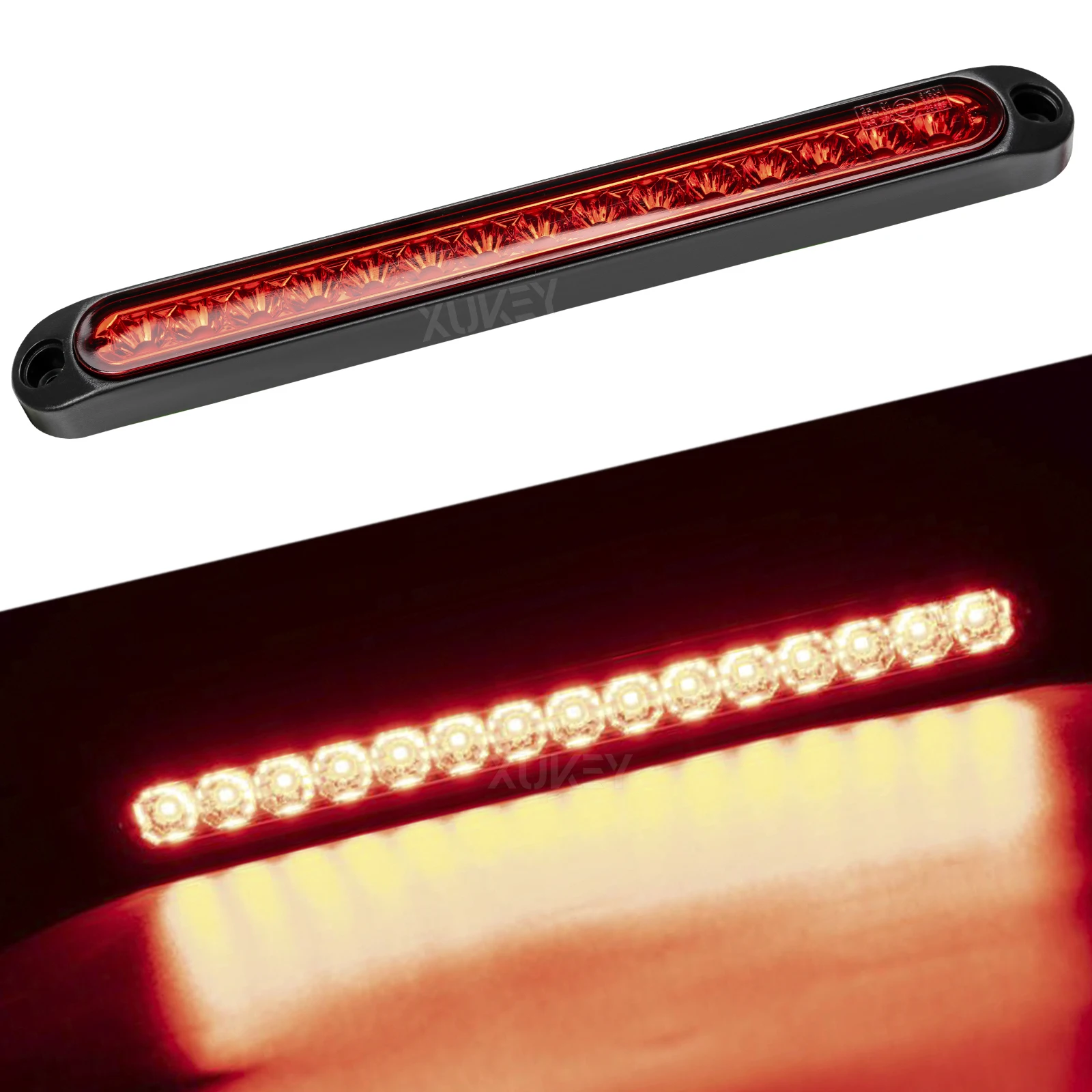 12V 24V Red LED Tail Light Strip Bar High Mount Brake Light Stop Warning Light Truck SUV RV Camper Pickup Lorry Car Accessories