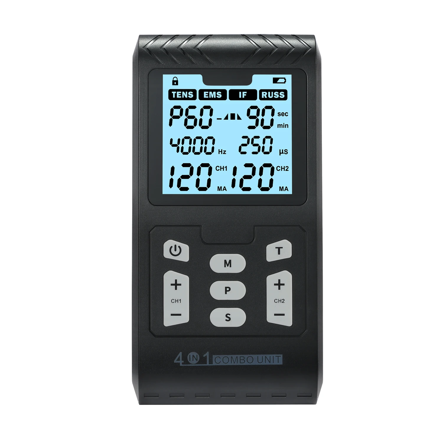 Interferential High-Frequency Electric Muscle Therapy Stimulator Adjustable IFT RUSS EMS Physiotherapy Device for Body Massage