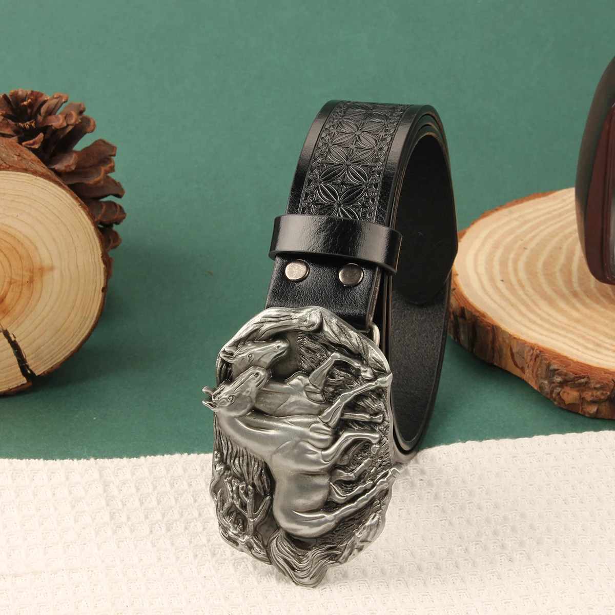 حزام خصر من البولي يوريثان مع مشبك معدني منقوش بطول قابل للتعديل حزام خصر للرجال والنساء تنورة جينز معطف ديكورات حزام الخصر