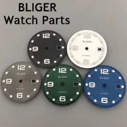 BLIGER 31.5mm Gray Black Blue Silver Sunburst Watch Dial fit ETA2824 2836 Miyota 8215 DG2813Automatic Movement Watch Parts