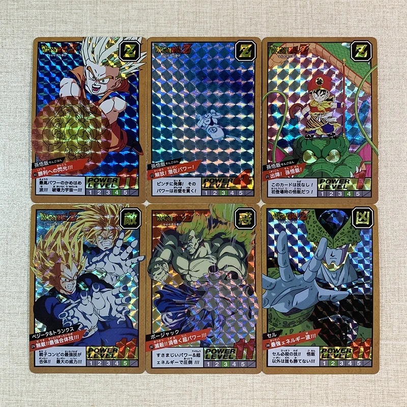 DIY Homemade Dragon Ball 7th Son Goku Piccolo Flash Card  A Set of 6pcs Anime Game Peripheral Collection Christmas Present