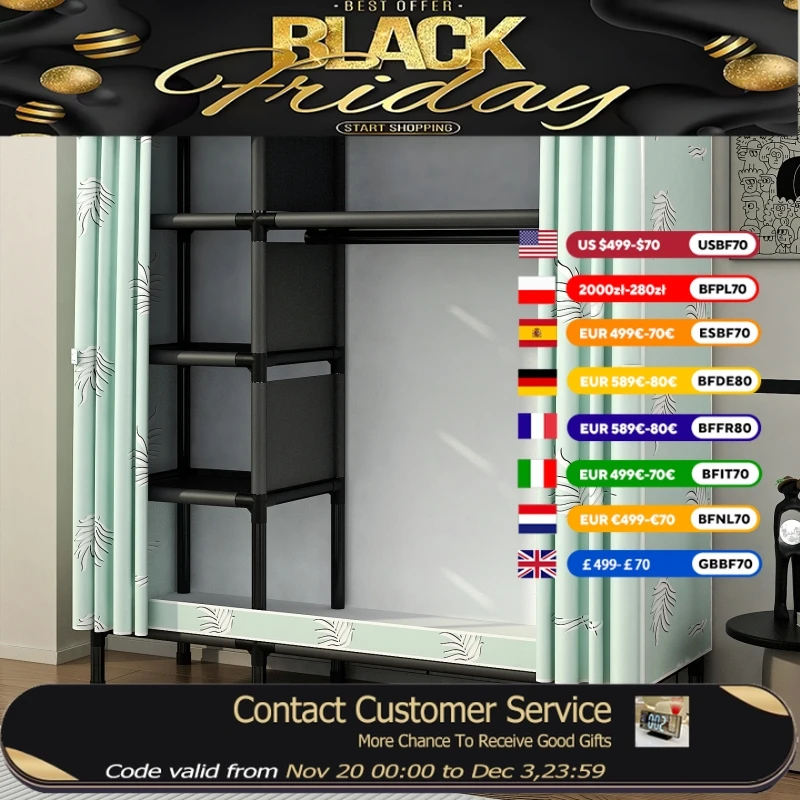 

Hanging Clothes Wardrobes Nordic Modern Luxury Space Saving Organizer Closet Bedroom Storage Roupeiros De Quarto Furniture