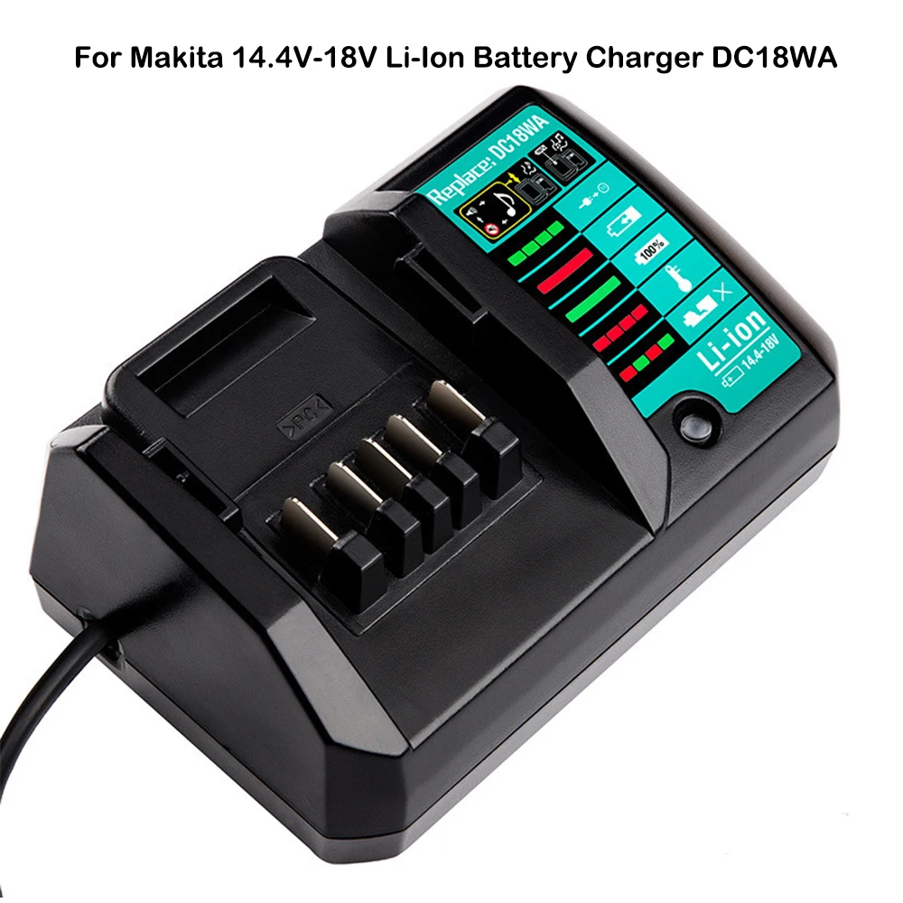 NEW For Makita 14.4V-18V Li-Ion Battery Charger DC18WA Power Tool 100V-240V Lithium Battery Charger BL1815G BL1413G