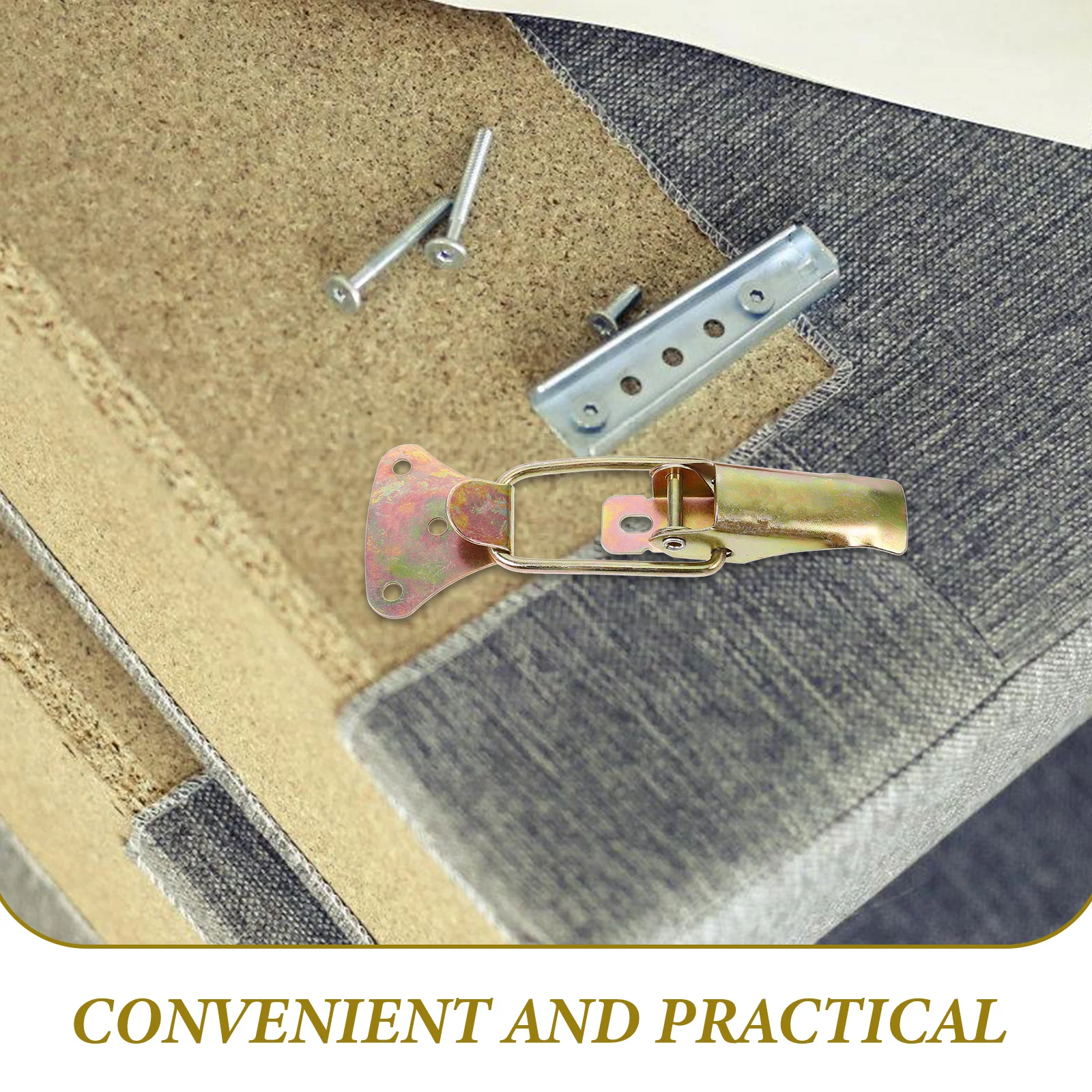 Cama Frame Fechaduras Trava e Slider, Parte do conector do sofá, Hardware Móveis Leg Fastener, 2 pcs