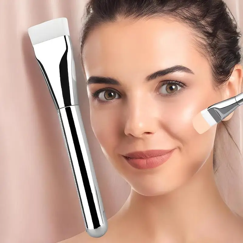 Flacher Foundation-Pinsel, flüssiger Make-up-Concealer, Foundation-Pinsel, Spachtel, ultradünnes Concealer-Pad, professionelle Make-up-Tools