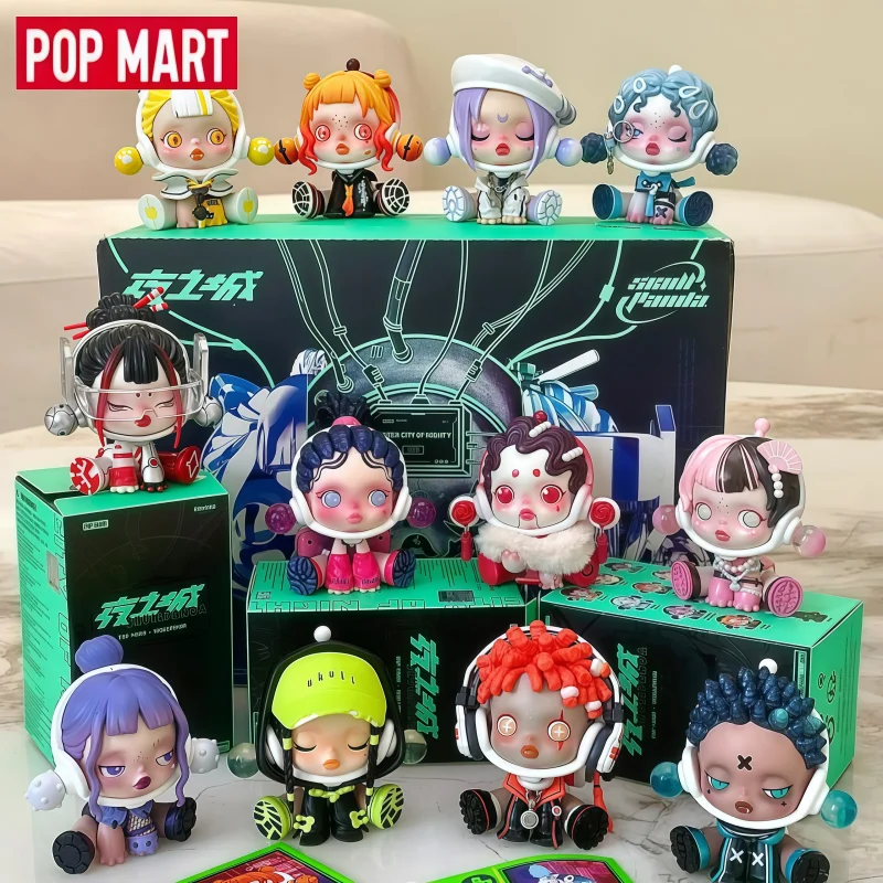 

POP MART Skullpanda City of Night Series Оригинальная глухая коробка Mystery Box Guess Bag Игрушки Кукла Симпатичная аниме-фигурка Настольное украшение