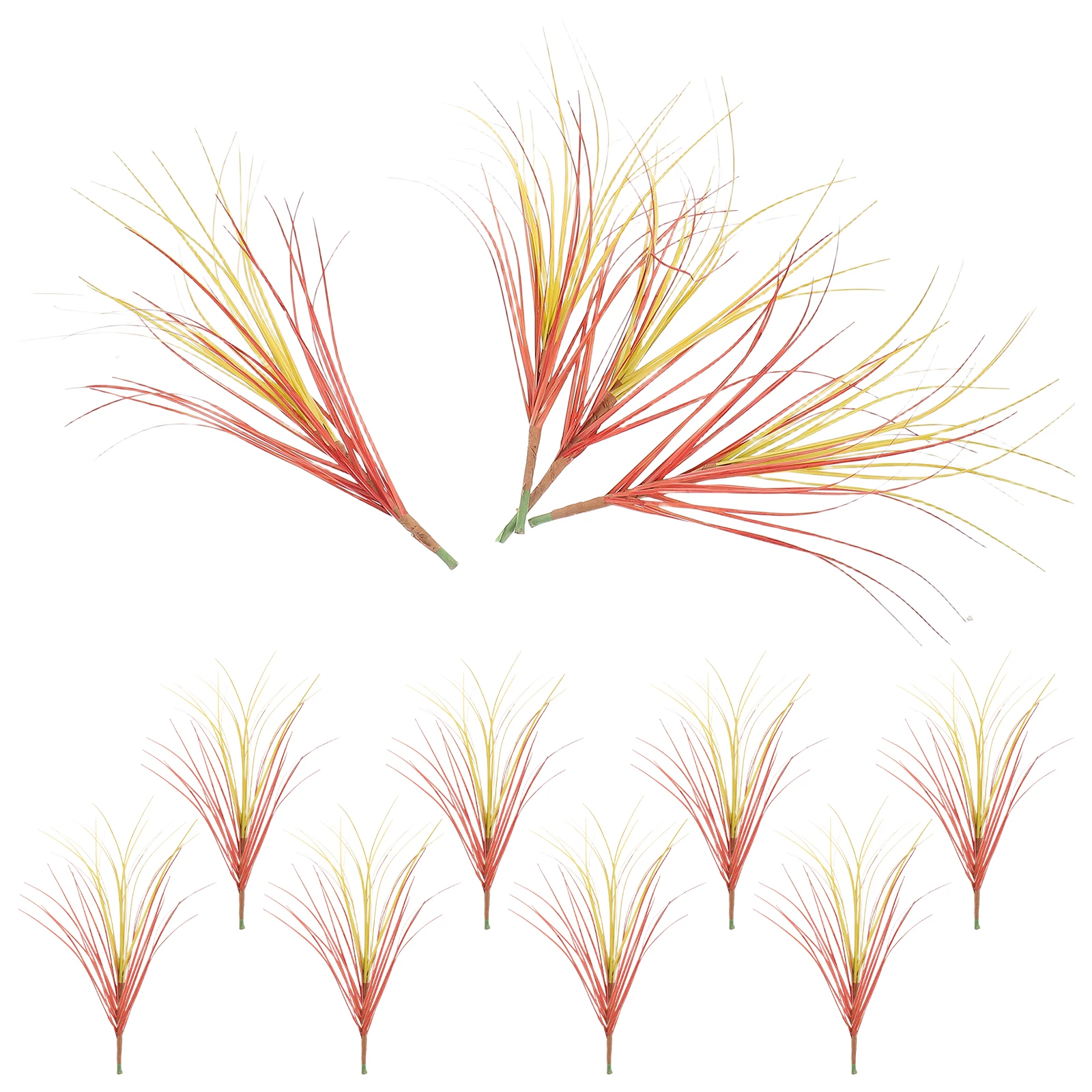 

12 Pcs Plants Faux Grass Stems Lifelike Decorations Indoor Outdoor Decor Safe Easy Fake Lawn Material Maintenance