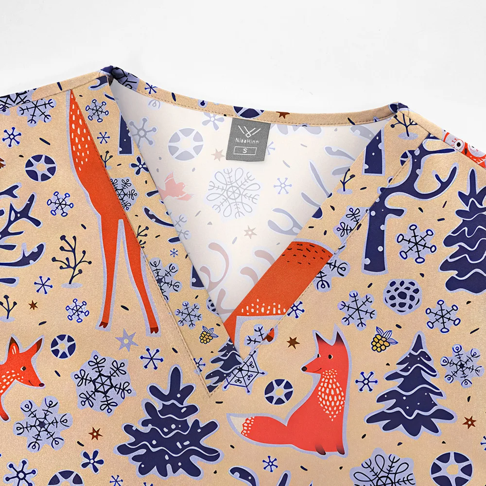 Neue männer Und frauen Kurzarm Cartoon V-ausschnitt Hand Waschen Kleidung Zahnklinik Schönheit Salon Pflege Hause