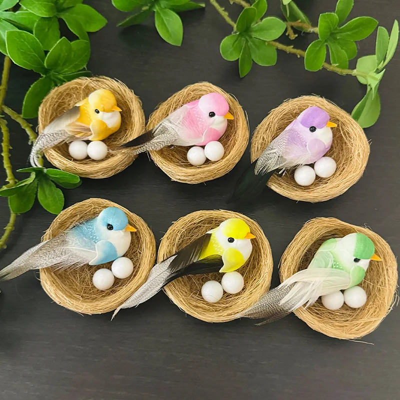 Bird balcony decoration garden courtyard bird's nest small ornament wall creative branch decoration dry branch decoration