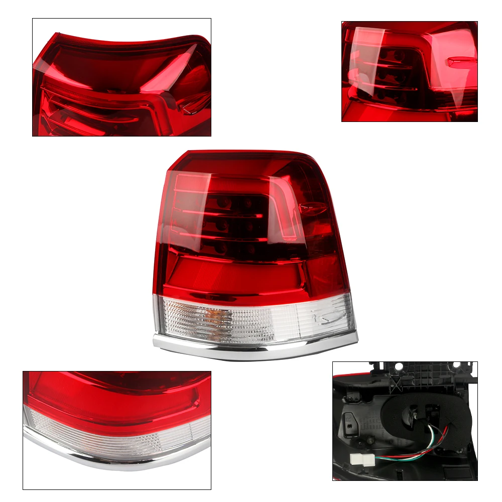 LED Rear Tail Light For TOYOTA Land Cruiser LC200 2016 2017 2018 2019 2020 Car Signal Brake Lamp Bumper Warning Light