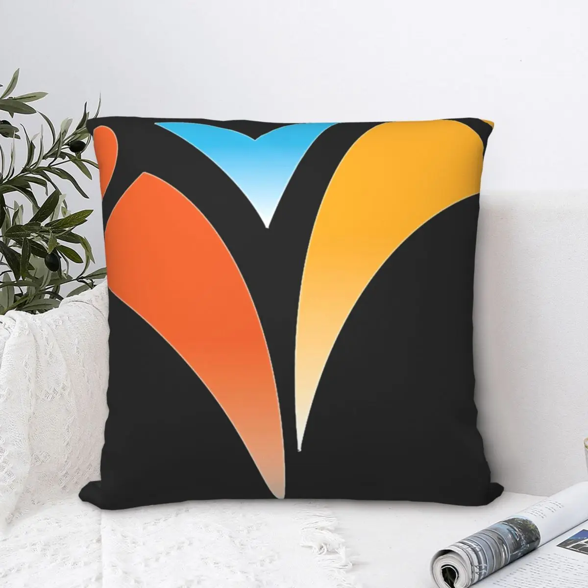 Company Logo Square Pillowcase Polyester Pillow Cover Velvet Cushion Decor Comfort Throw Pillow for home Car