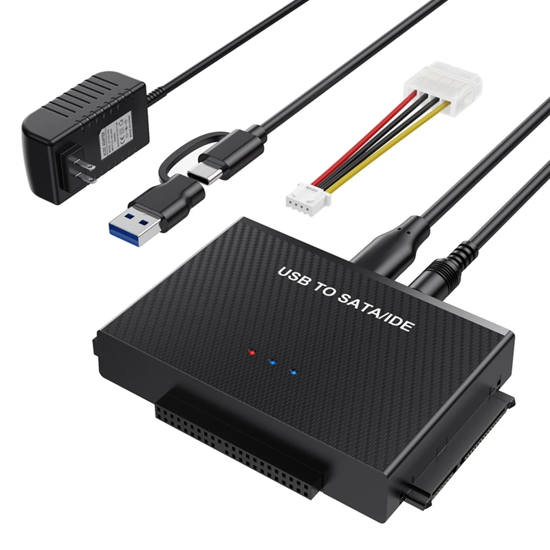 

Адаптер жесткого диска TYPE-C USB3.1 к кабелю Easy Drive SATA IDE 2,5-дюймовый кабель-адаптер 3,5 с вилкой стандарта США