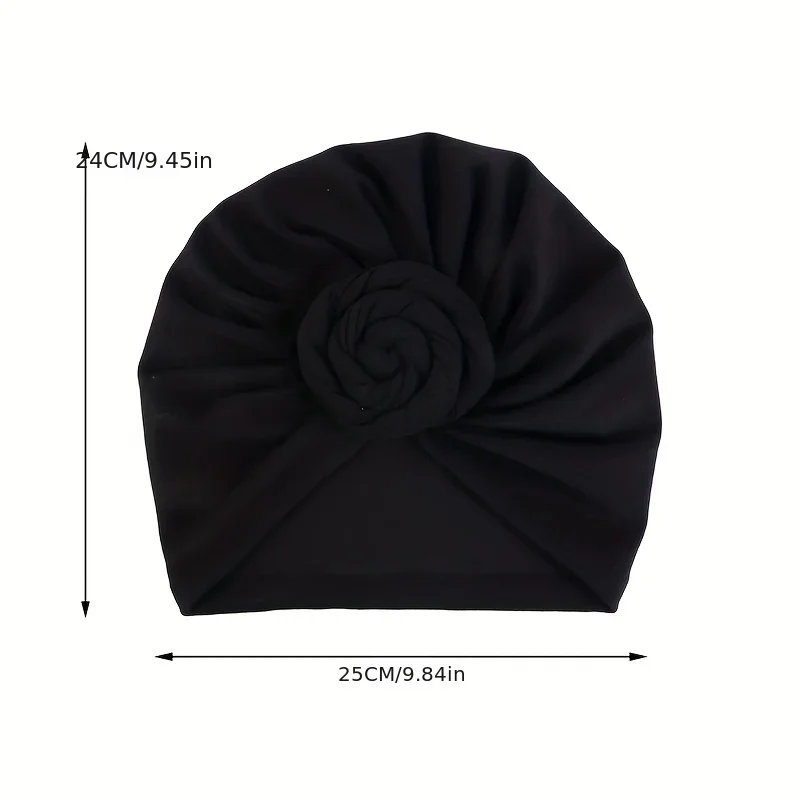 New Women cotton top knotted turban hat bonnet Hijab chemo cap headbands Female Muslim Hat Head Cover Night Cap Hair Accessories