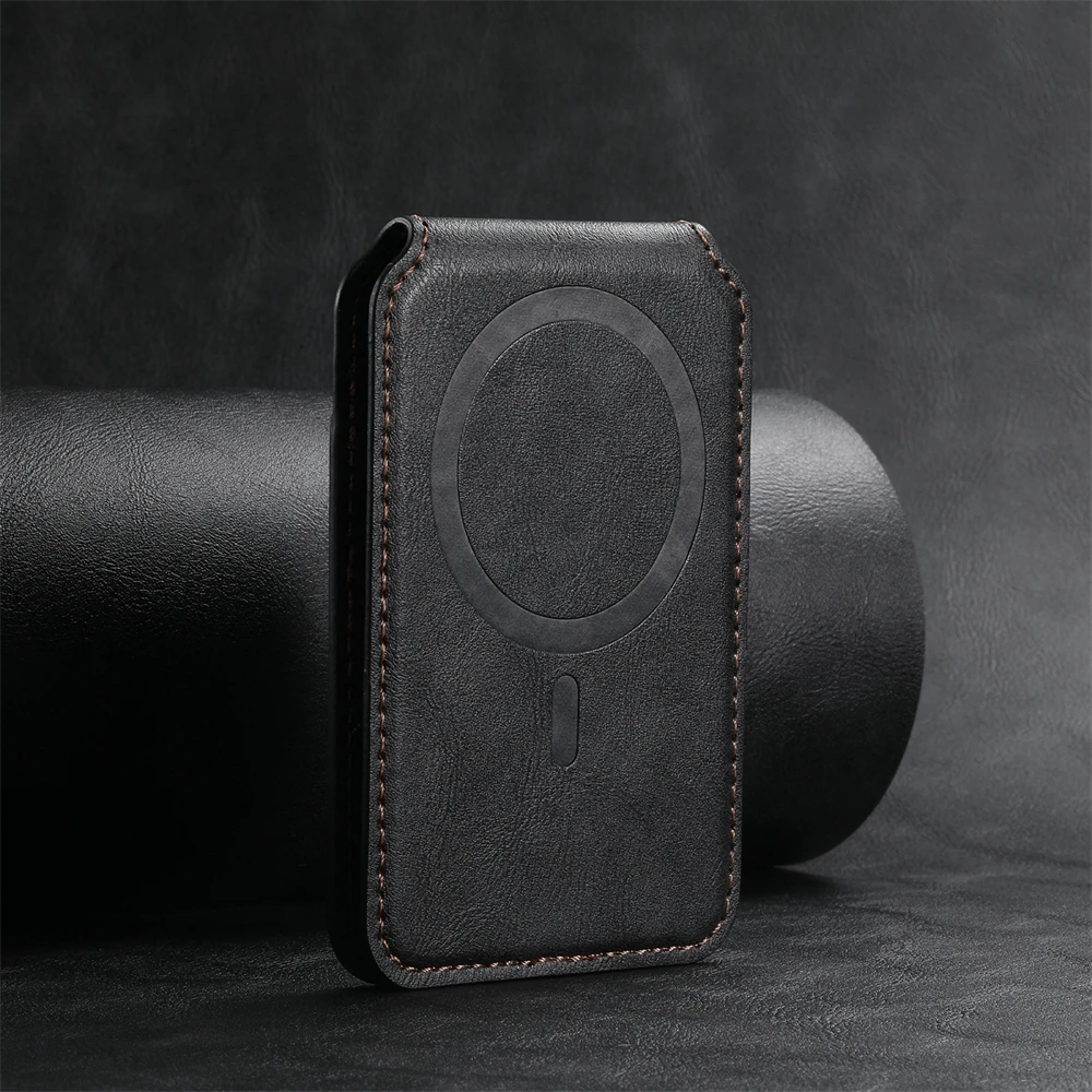 Upgrade Wallet For iPhone 11 12 13 14 16 15 Pro Max S24 Ultra Leather For Magsafe Wallet Magnetic Card Holder Cases Accessories