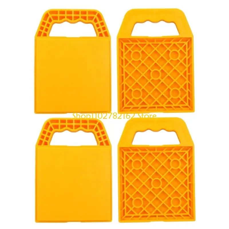547B 4Pcs RVs Leveling Pads ABS Jacks Pad Stabilizing Support Blocks for Motorhome