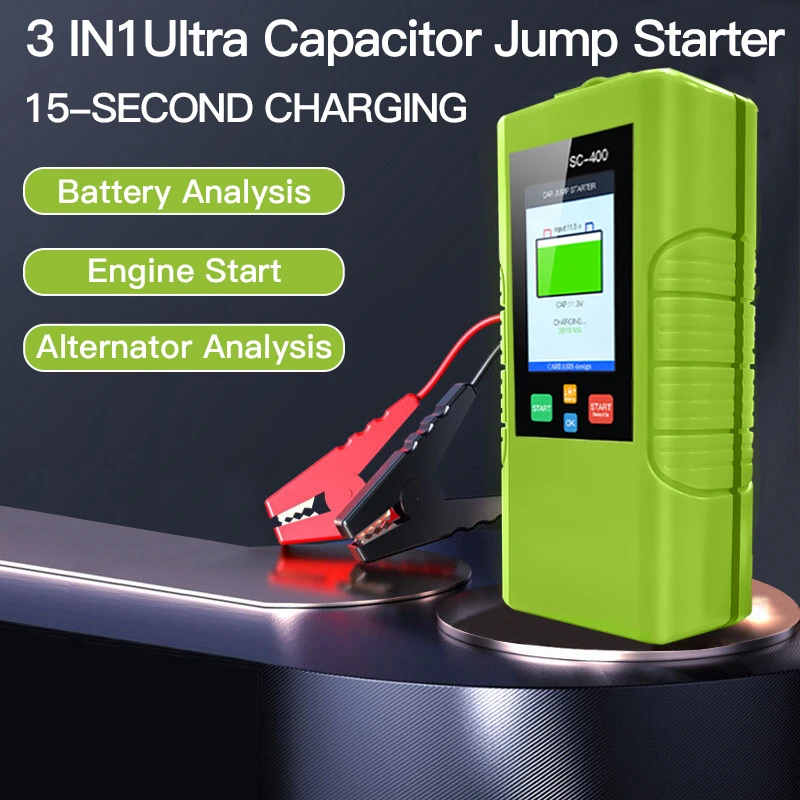 JDiag TopDiag SC400 Super Capacitor Car Jump Starter Fast Charge Car Jump Emergency Starter SC-400 Car Power Bank Capacitor