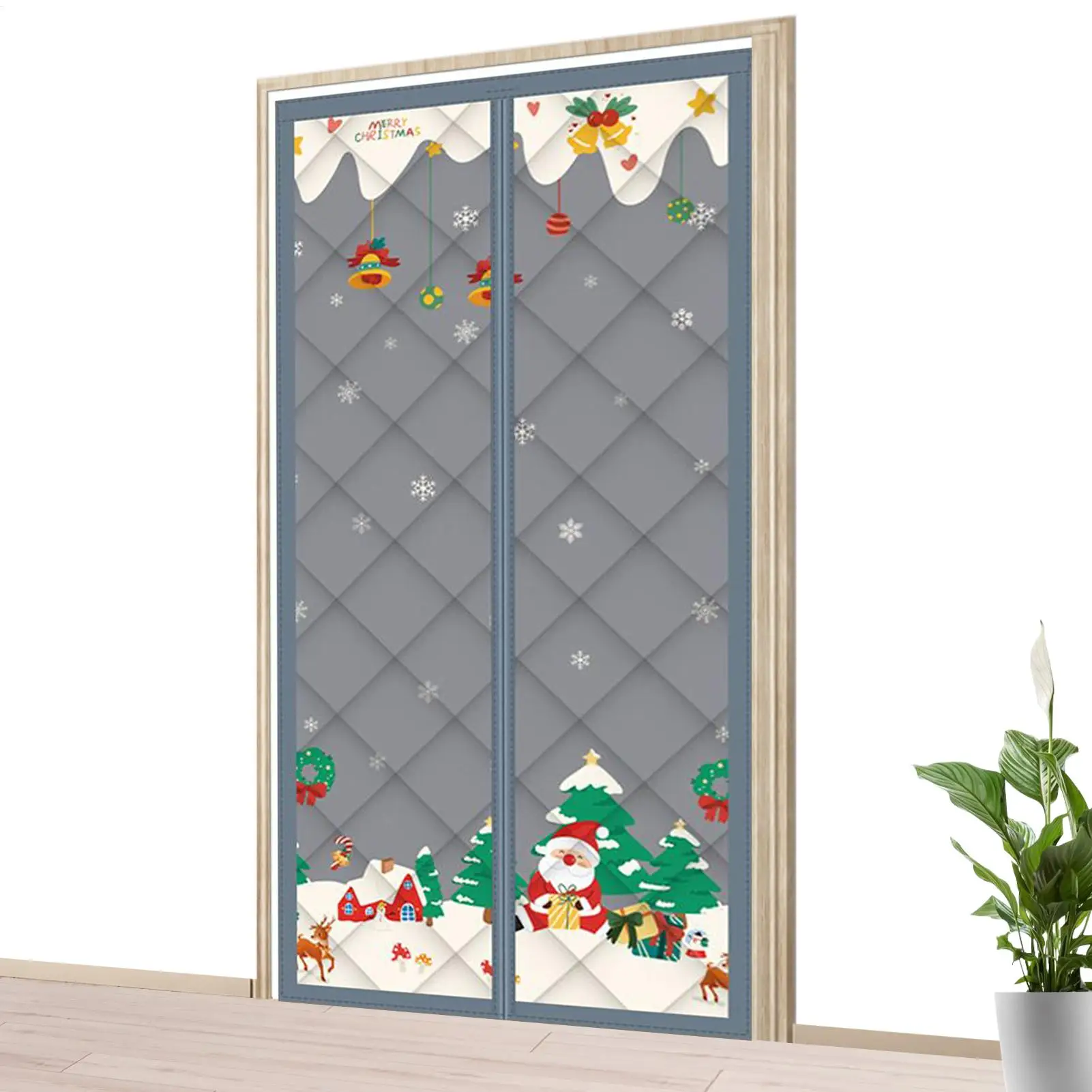 

Thermal Door Curtains Magnetic Thicken Cover Keep Warm Winter Curtains For Home Patio Room Protection Doorway Doorway Apartment
