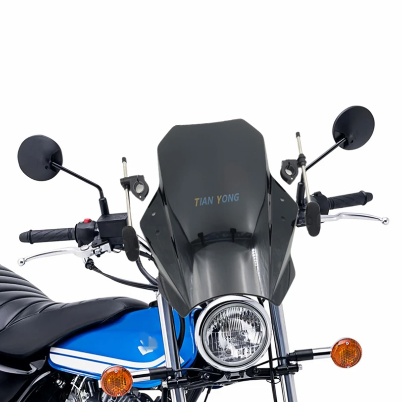 Windscreen Up&Down Adjustable Universal Windshield Spoiler Extension Deflector For Suzuki TU 250X TU250X VANVAN 200 VANVAN200 view 2