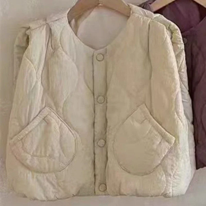 Korean Quilting Children\'s Padded Vest for Girl Autumn Winter Vest Kids Boy Keep Warm Waistcoat Outdoor Clothes 2-10Y Outerwear