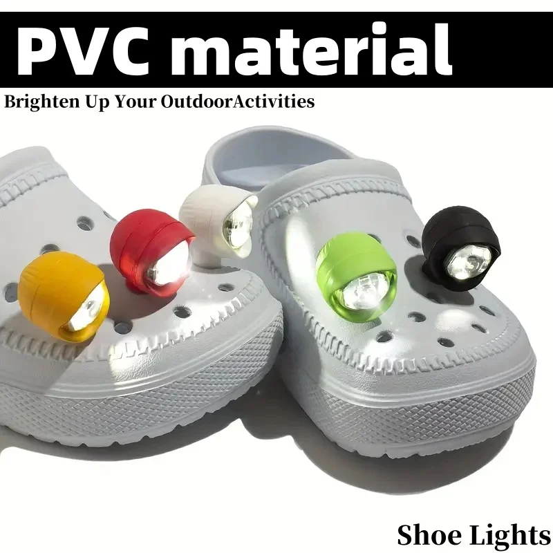 2pcs Shoe Lights Charms Brighten Up Your Outdoor Activities With The LED Headlight Shoe Light, Footwear Accessories