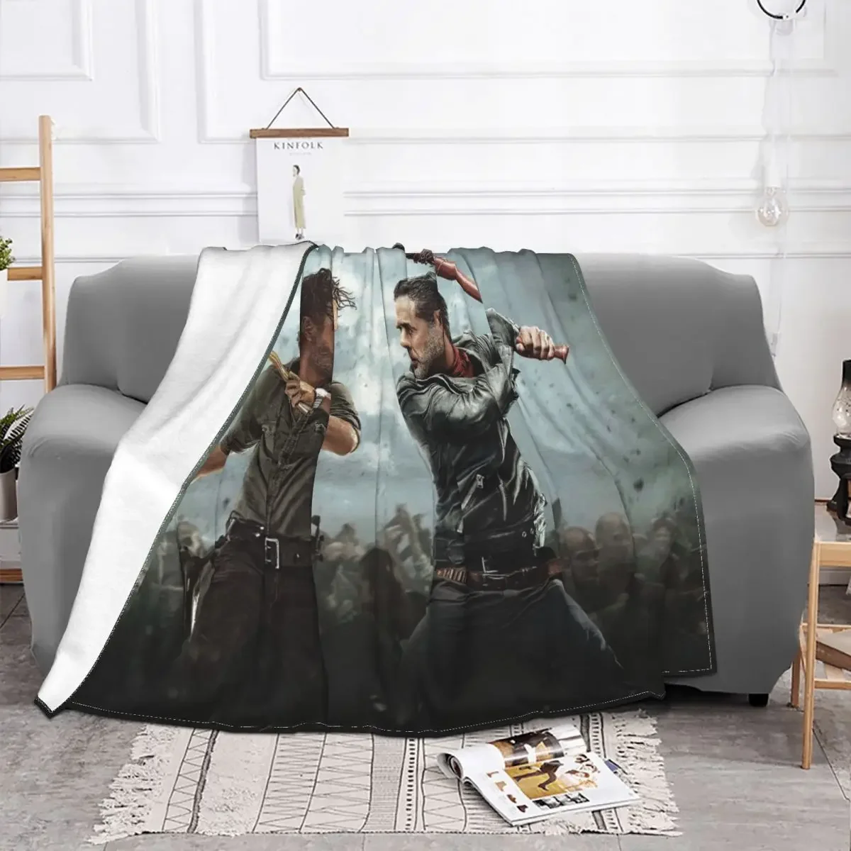 The Walking Dead Blanket Velvet Printed Dead People Breathable Warm Throw Blankets for Bedding Car Quilt