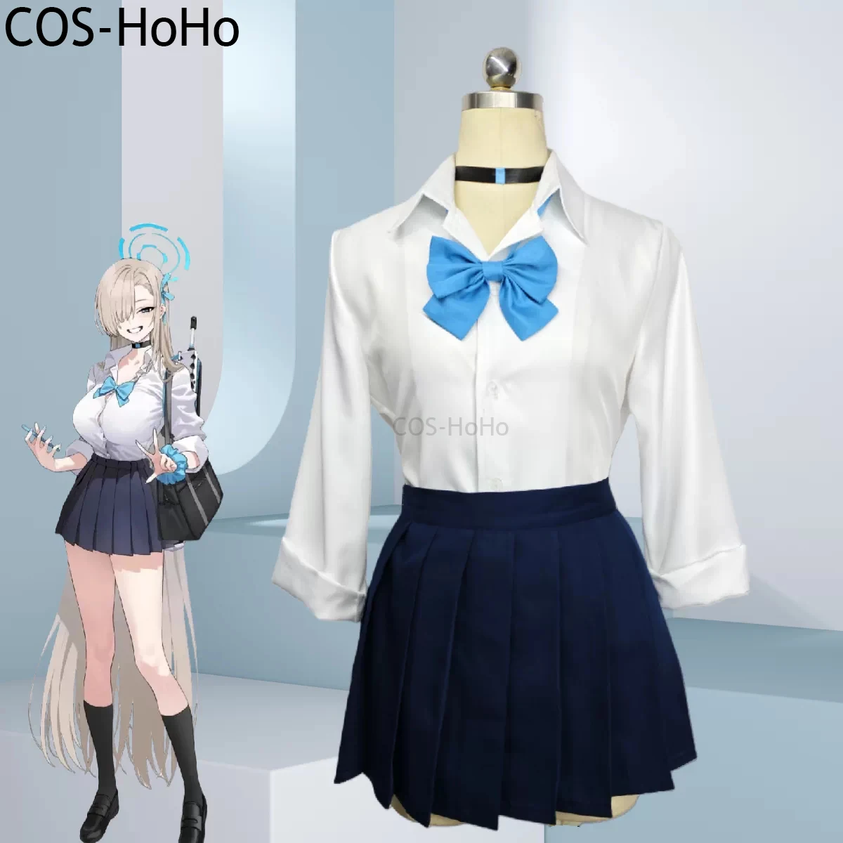 

COS-HoHo Blue Archive Ichinose Asuna Casual Clothes Game Suit Uniform Cosplay Costume Halloween Carnival Party Role Play Outfit