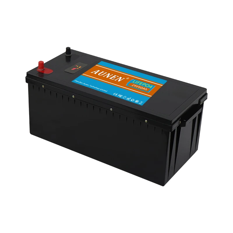 24V60AH LiFePO4 intelligent BMS deep cycle life 6000 times lithium battery For E-scooter Electric boats and yachts