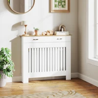 Cubre Radiador de Madera con Cajón Blanco