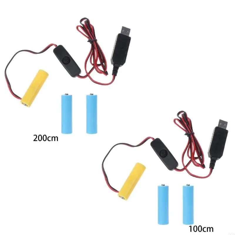 

34YA USB Power Supply Cable AA Battery 4.5V Replace 3 AA Batteries