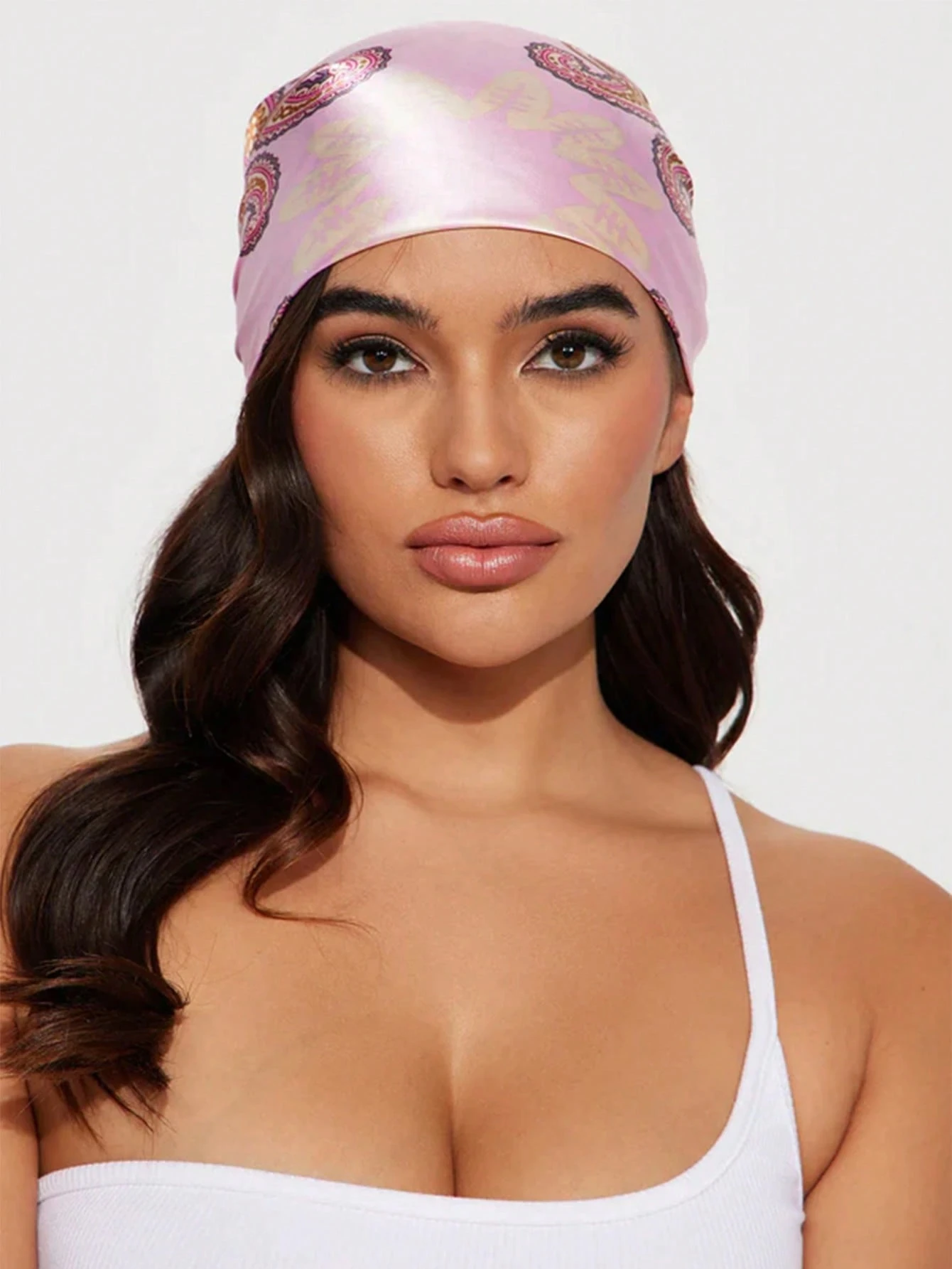 Luxury Hijab Silk Shawl and Wrap Cute Cat Print Scarf for Women Neckerchief Hair Band Wrist Headband Bandana 2026 Echarpe