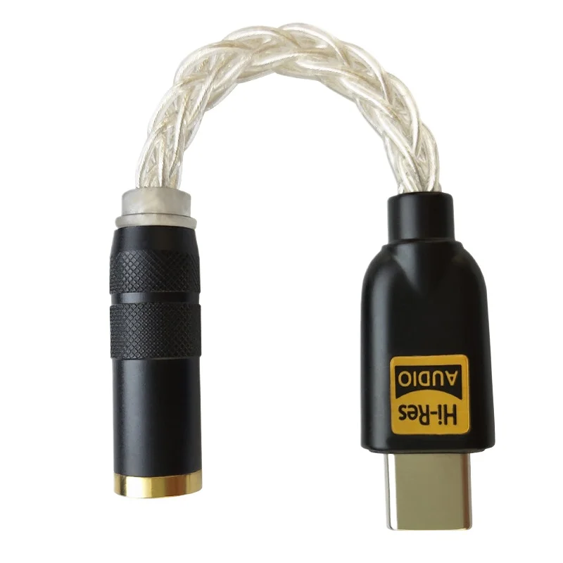 

Усилитель для наушников HiFi для мобильных телефонов Pure Silver Cable ES9281CPRO с адаптером Type-C, без потерь, DSD, сжатое декодирование, компактный размер
