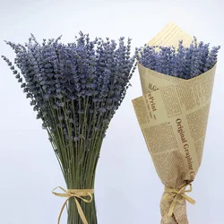 Natural Lavender Bouquet Immortal Fresh Dried Lavender Flower Bunches Decoration DIY Home Office Banquet Wedding Decoration