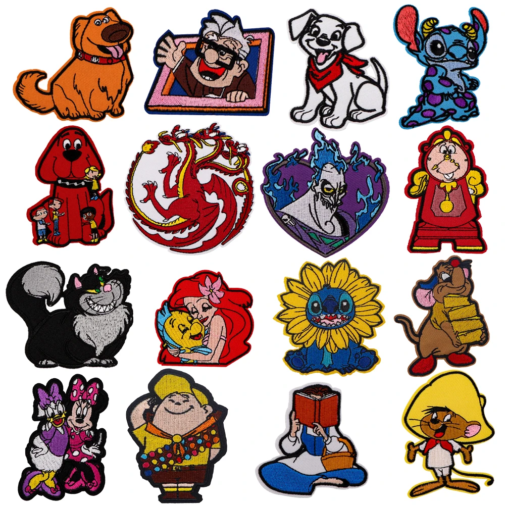 Cartoon Monster Dragon Embroidered Men Women Badge Patch Applique Sewing Tool Clothes Iron On Patches DIY Stickers Accessories