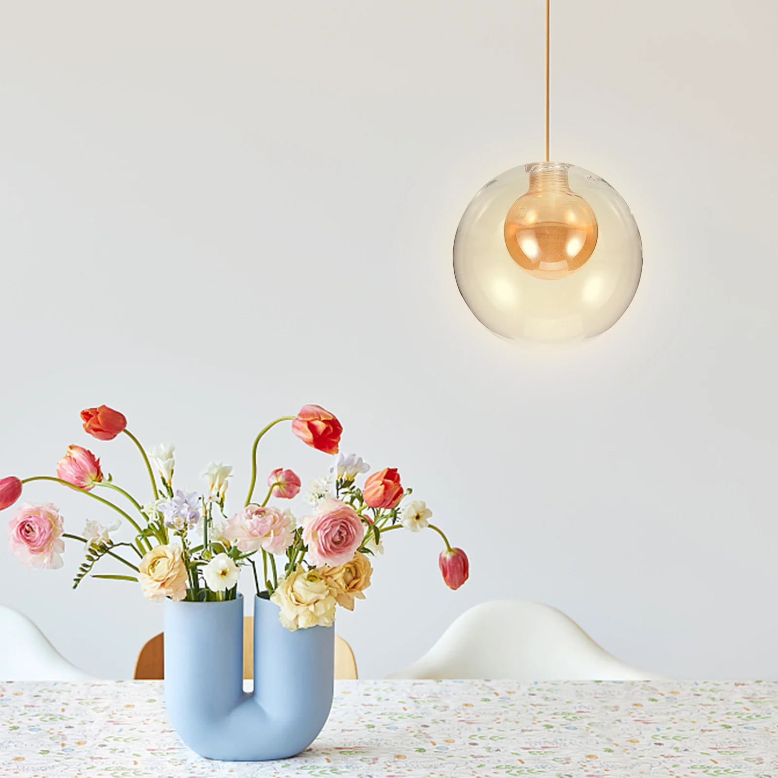 

Simple Glass Lamp Shade 100Mm G9 Compatible Frosted Surface Warm Light Effect Ceiling Hanging Lamp Cover Replacement for Modern