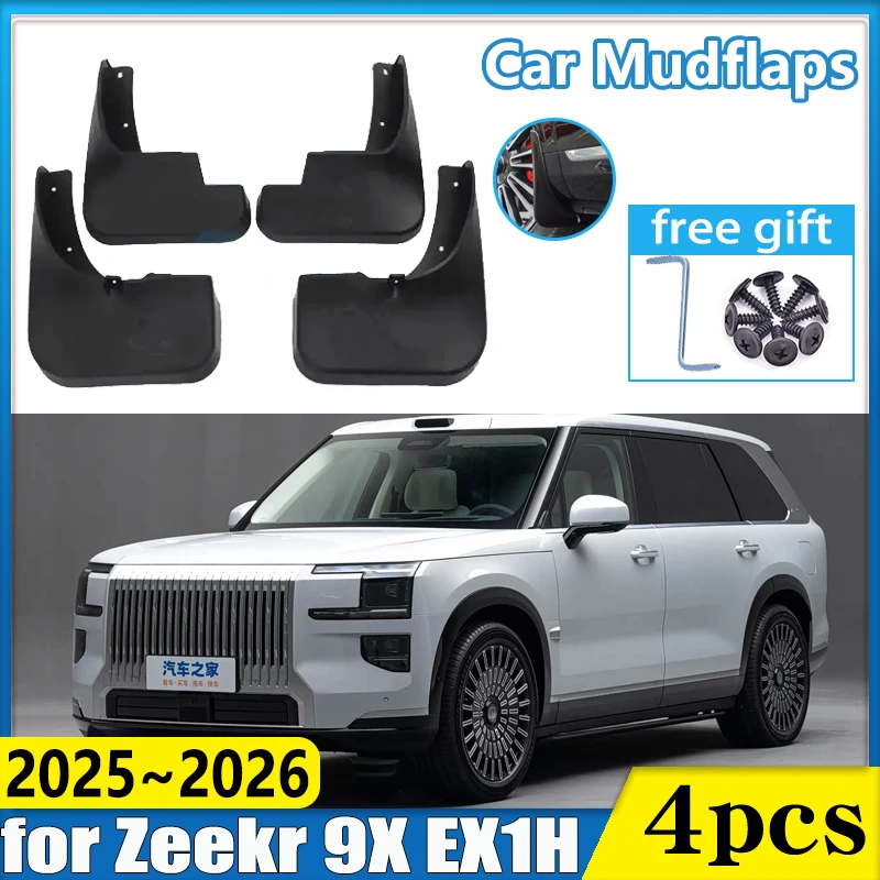 

4x автомобильное крыло переднего и заднего колеса для Geely Zeekr 9X EX1H, аксессуары 2025 2026, брызговики, брызговики, автоматические брызговики, защита