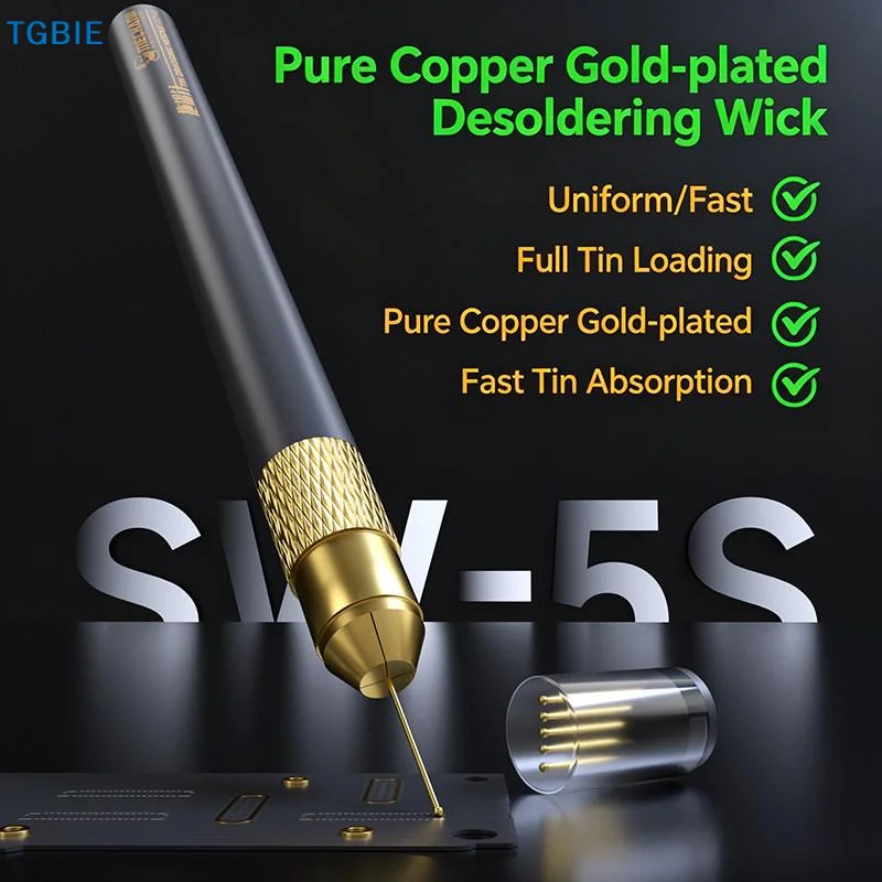 [TL]【TL】Gold Plated FPC Connector Reballing Solder For Phones Motherboard BGA CPU Chip Soldering Repair Suction Tin Tools