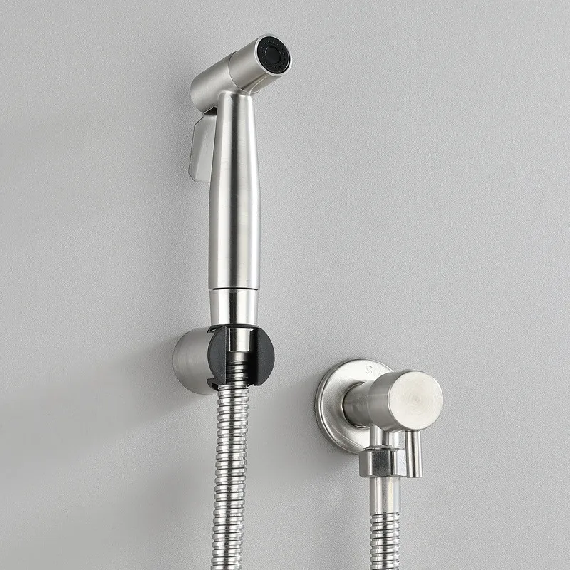 

Tuqiu Black Toilet bidet sprayer set SUS304 Brushed Gold Bidet faucet Bathroom sprayer shower bidet faucet High Pressure gun