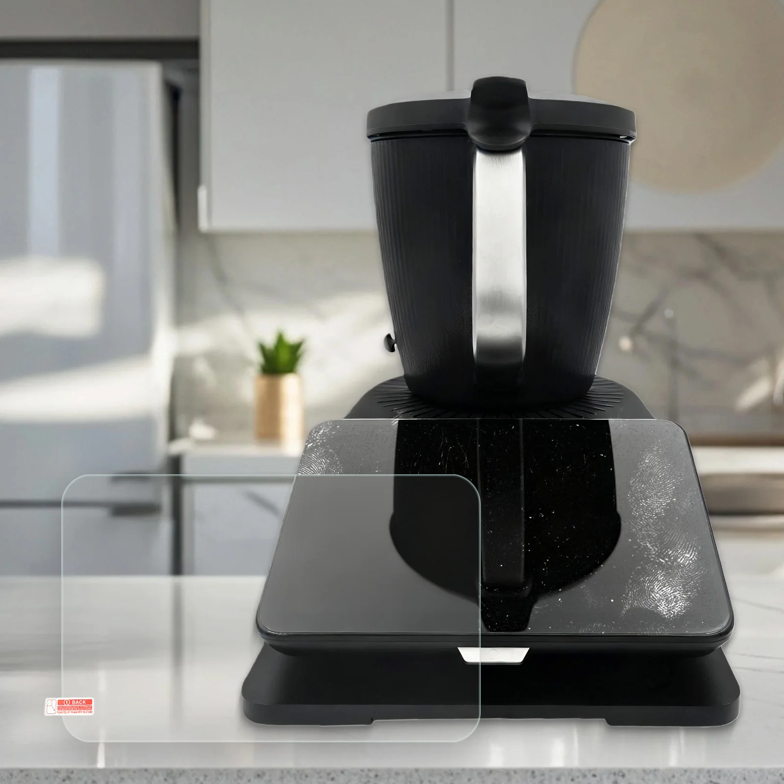 Thermomix TM7 Dual Protection Kit: Tempered Glass & Silicone Cover for Scratch, Bump & Screen Break Prevention, Easy Install