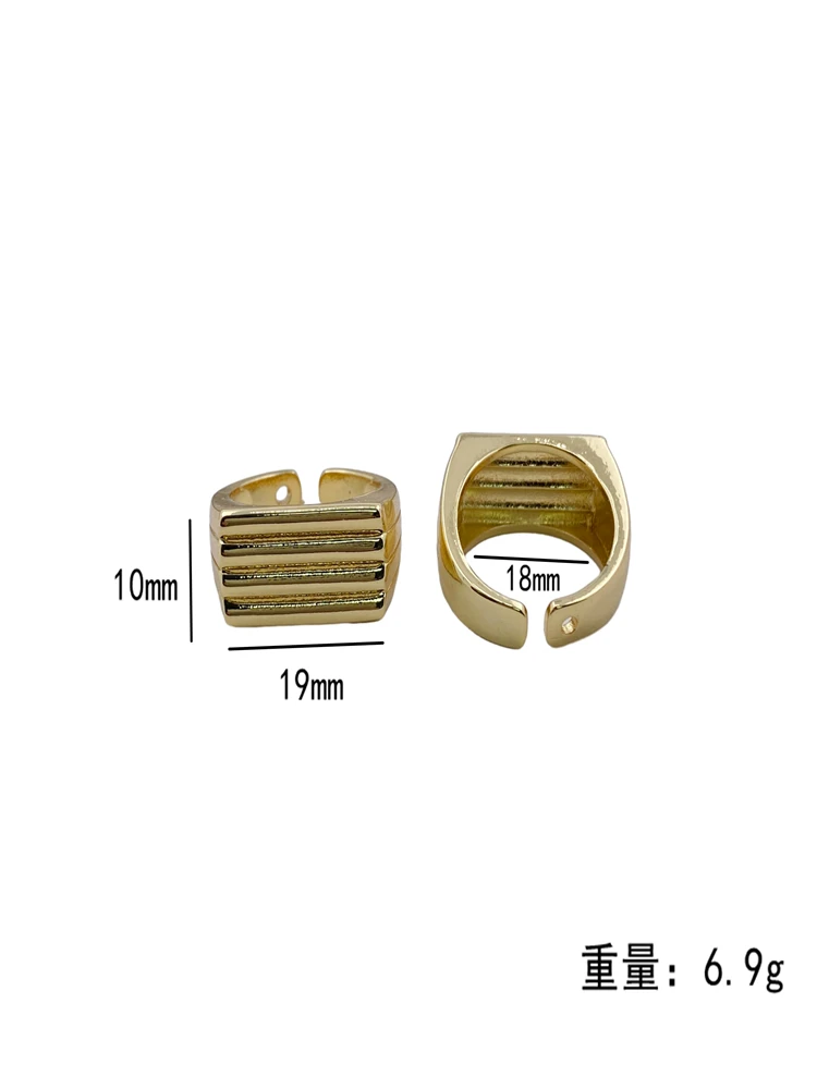 Fashion Thickness Yellow Gold Plated Women Jewelry Ring image 2