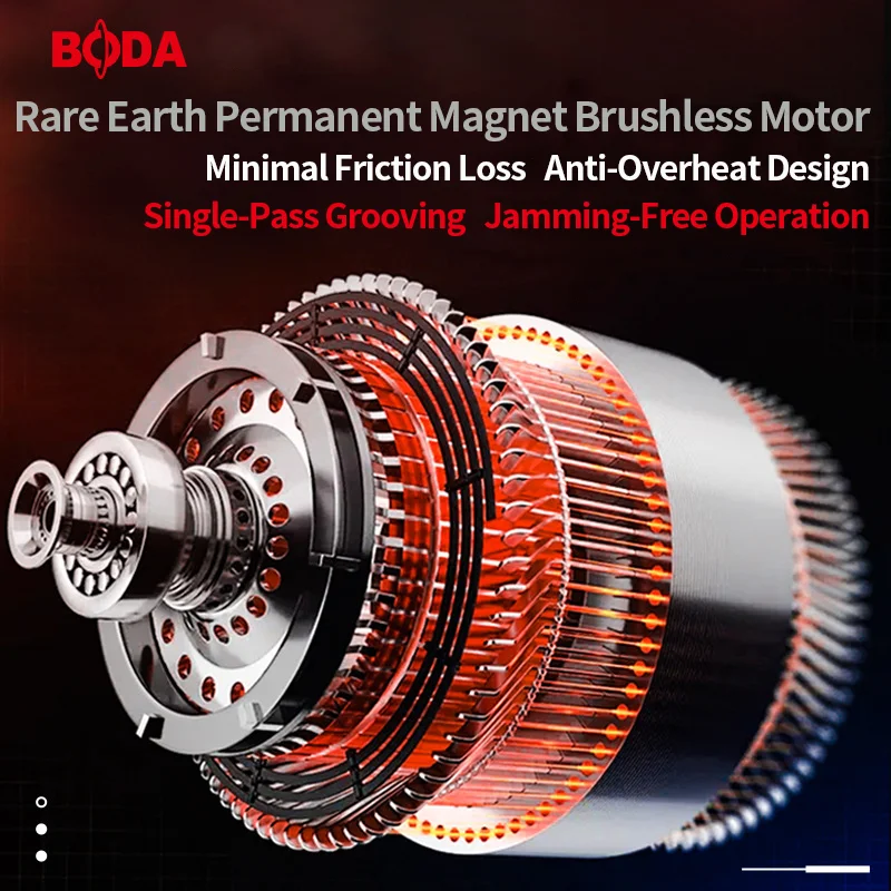 BODA 4000W مطاردة الخرسانة الكهربائية والجدار بدون فرش، قاطعة ليزر 5.8 كجم، حماية تلقائية وخالية من الحطام لقطع الأسمنت/المشابك