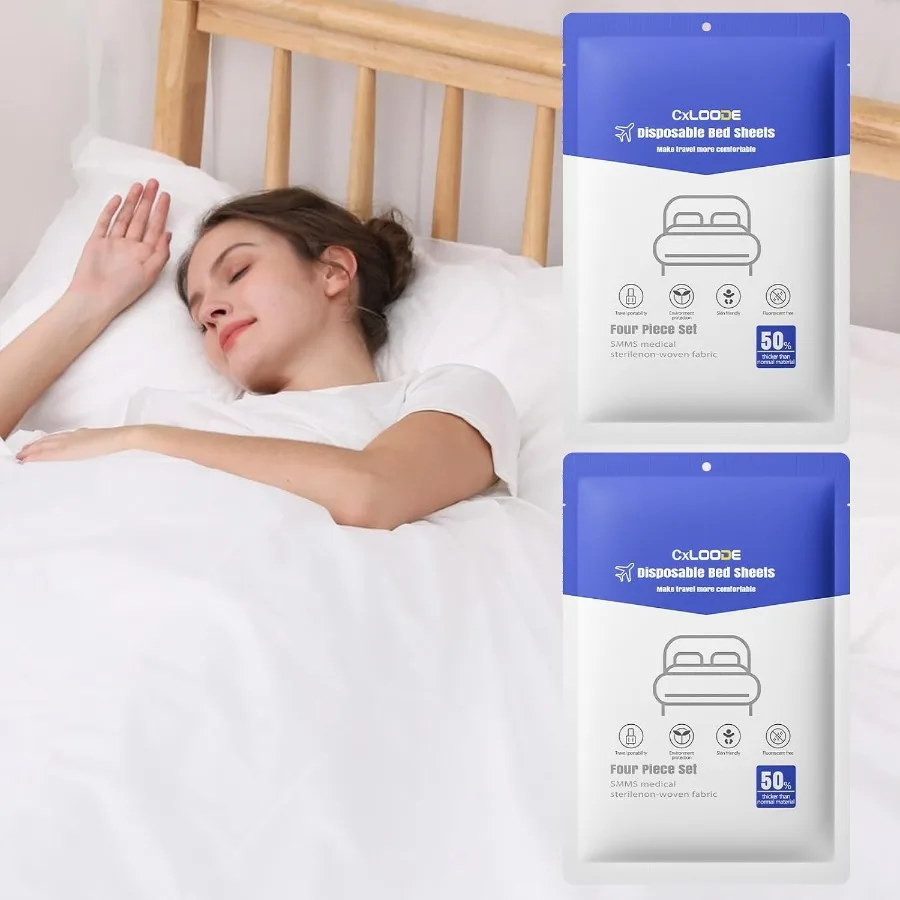 

Disposable Bed Sheets Bedding Set for Hospital Use Portable Bedspread with Waterproof Layer Ideal for Travel Nursing Homes and