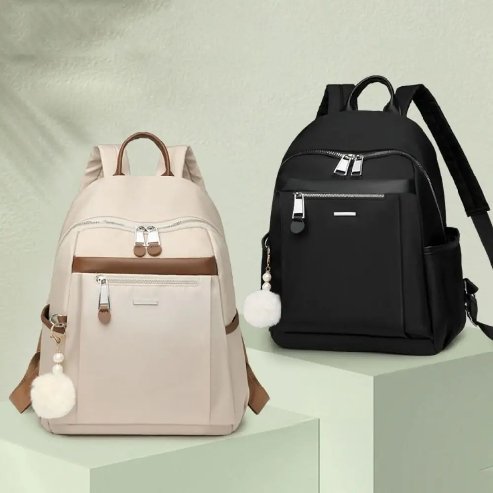 Borsa a tracolla in nylon impermeabile Zaino retrò da viaggio per ragazza di grande capacità Borse da scuola per studenti universitari di nuovo design semplice all'aperto