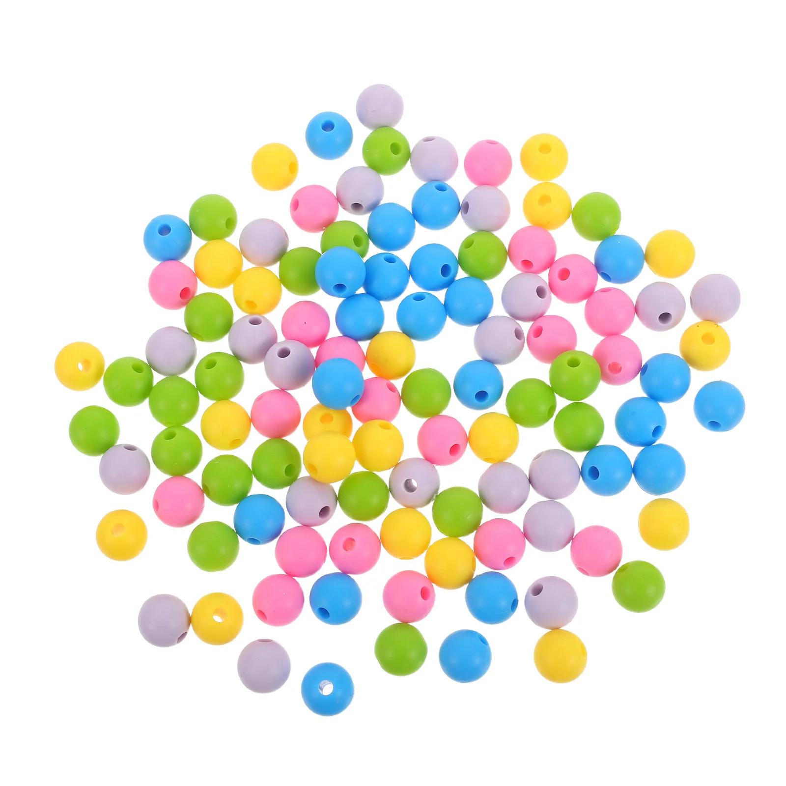 

100Pcs Silicone Bead Charms Round 9mm Soft Matte Finish for DIY Jewelry Making Bracelets Necklaces Keychain Craft Supplies