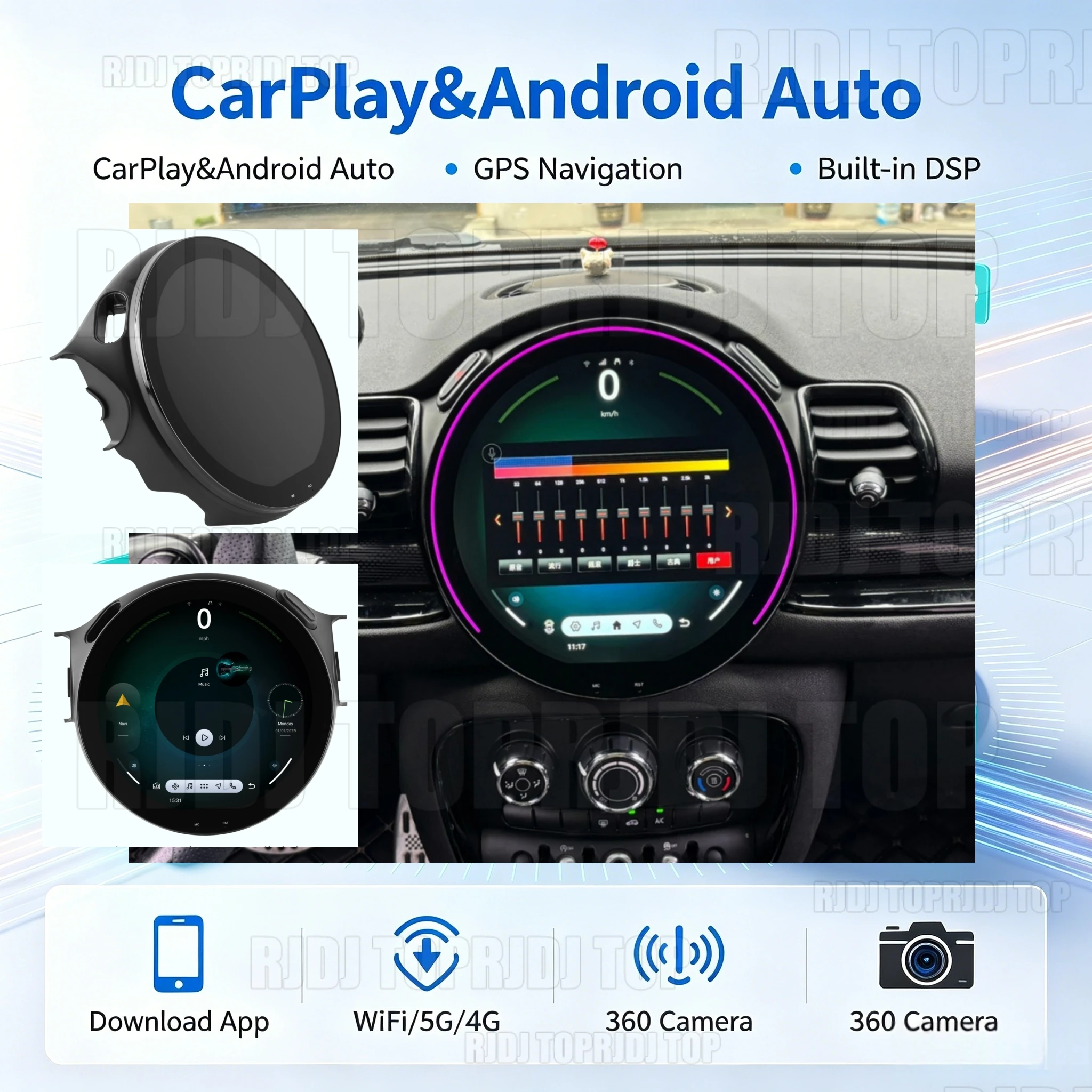 Android Car Radio For BMW Mini F54 F56 F60 2014-2023 Stereo Upgrade Touch Screen Wireless CarPlay Android Auto GPS Navigation
