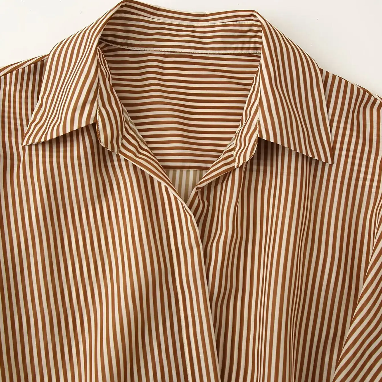 JNLEAOG Spring New Women's Faion Design Stripe Silk irt Dr Loose Waist Polyester Fiber Straight Tube Summer Dr