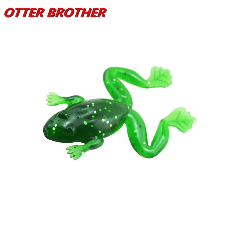 2/4pcs 50mm 3g Fishing Silica Gel Frog Soft Bait Swim Bass  Artificial Jigging Lure Sea Simulation Snakehead  Baits Isca Pesca