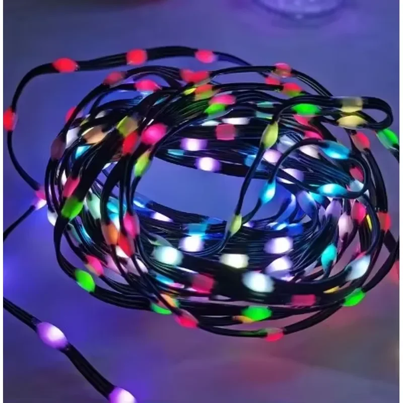 IP67 Waterproof Addressable LED Fairy Lights String Lights with 1000ct Seed Pixels for Outdoor Christmas Use
