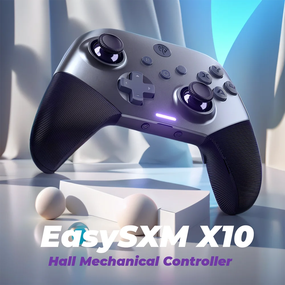 

EasySMX X10 Mechanical Wireless Gamepad Bluetooth Controller Compatible with PC/Nintendo Switch/Phone/Steam/TV, Hall Effect