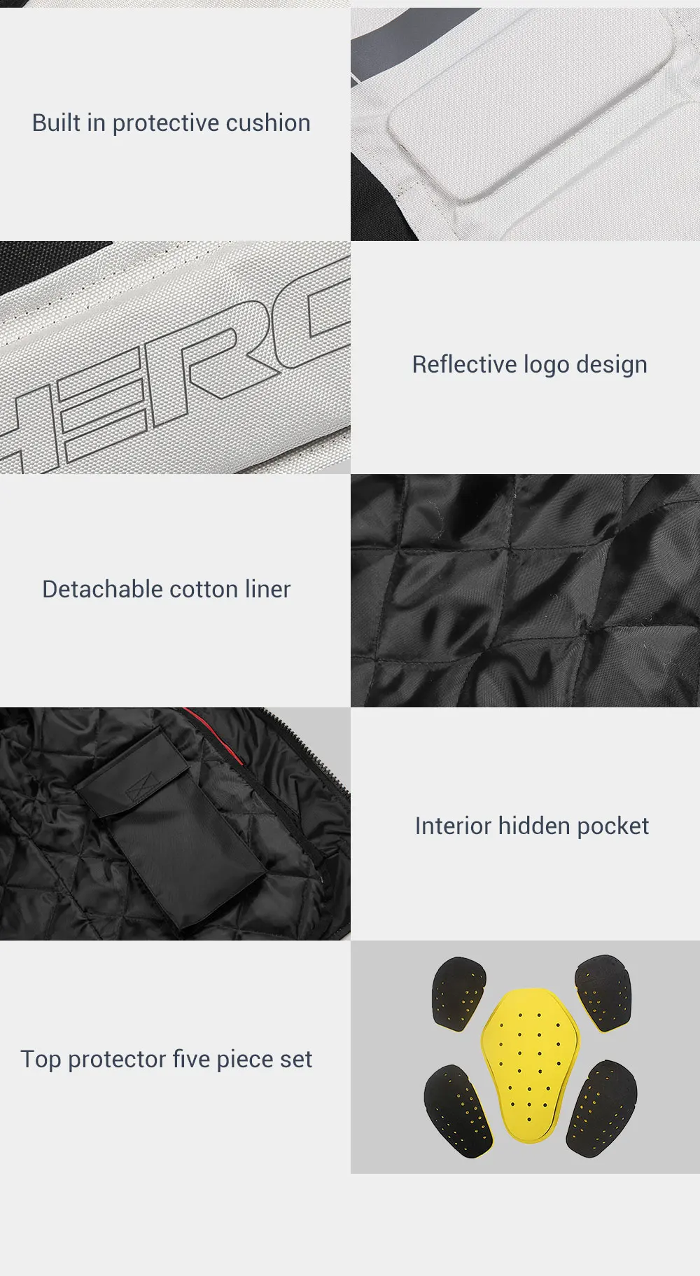 HEROBIKER Waterproof Motorcycle Jacket Man Racing Jacket Wearable Motorcycle Pants Moto Clothing With EVA Protection 31 S4954a01d981e488e94fd1ce4f7eab76au